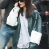 Emily Ratajkowski Black Leather Jacket