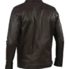 Genuine Leather Black Jacket For Men Back