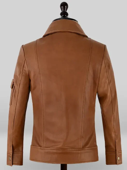 Gigi Hadid Leather Jacket Back