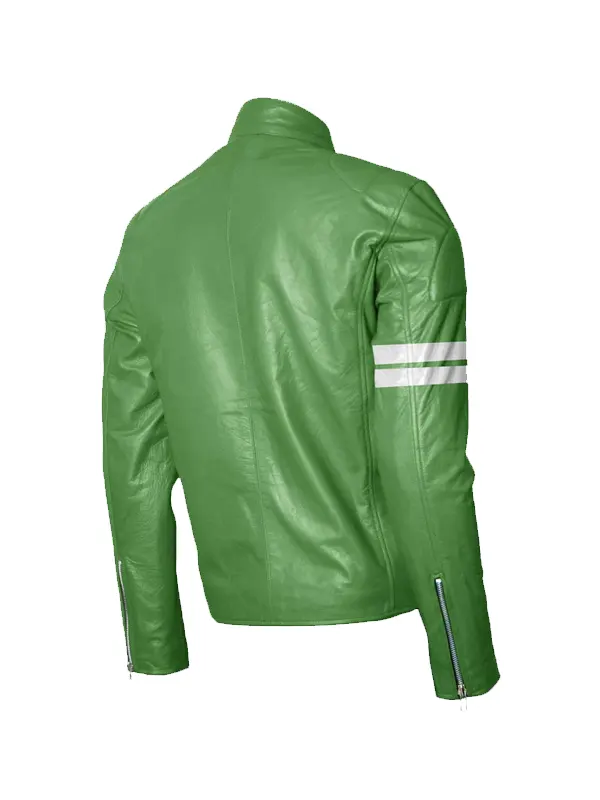 Green Leather Motorcycle Jacket