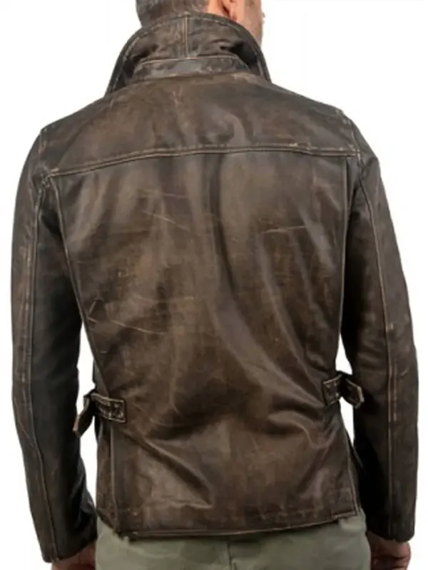 Indiana Jones Harrison Ford Brown Leather Jacket Back