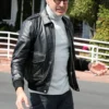 Jeff Goldblum Black Leather Jacket