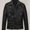 Jimin Leather Black Jacket