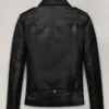 Jimin Leather Black Jacket Back