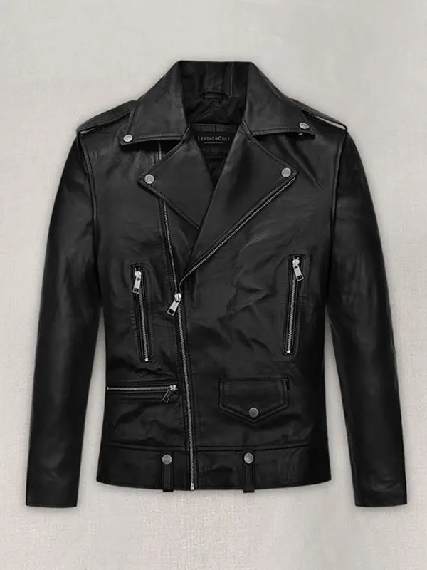 Jimin Leather Black Jacket