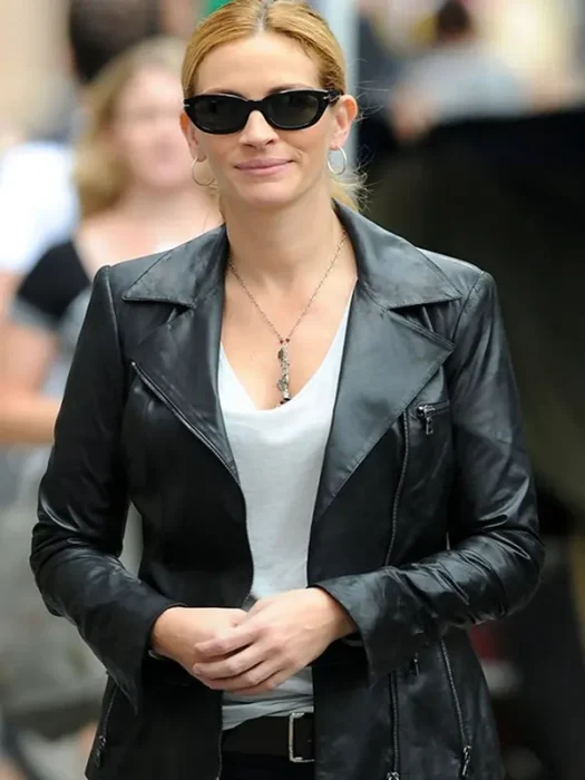 Julia Roberts Black Leather Jacket