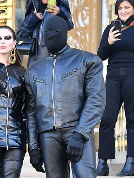 Kanye West Black Leather Jacket