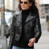 Katie Holmes Black Leather Jacket by TJS