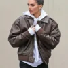 Kendall Jenner Bomber Leather Jacket