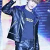 Kim Taehyung Leather Black Jacket