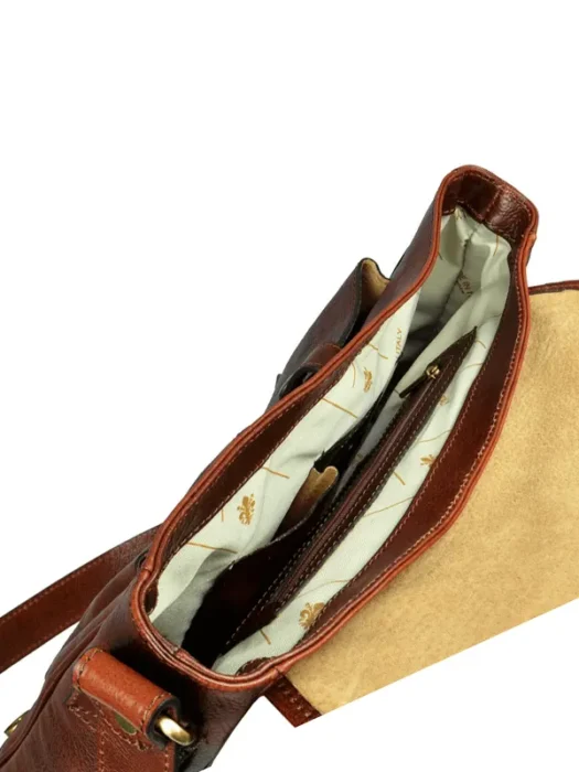 Leather Messenger Bag Inside