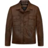 Leonardo DiCaprio Once Upon a Time in Hollywood Brown Leather Jacket