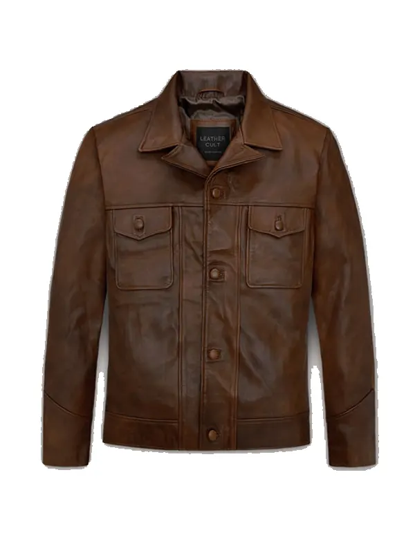 Leonardo DiCaprio Once Upon a Time in Hollywood Brown Leather Jacket