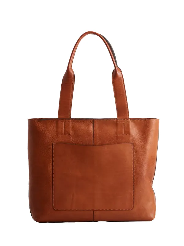 Lyra Leather Tote Brown Bag