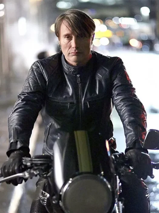 Mads Mikkelsen Hannibal Black Leather Jacket