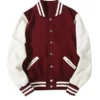 Maroon Varsity Bomber Jacket