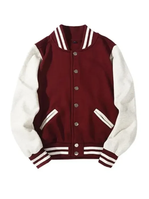 Maroon Varsity Bomber Jacket