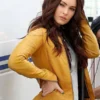 Megan Fox Yellow Leather Jacket