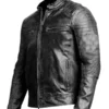 Men Black Genuine Jacket