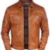 Men Cafe Racer Retro Moto Jacket