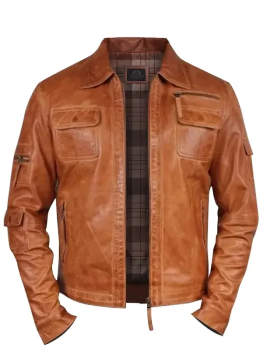 Men Cafe Racer Retro Moto Jacket