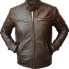 Men Handmade Slim Fit Leather Jacket