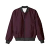 Men & Women Brown Maroon Bomber Jacket