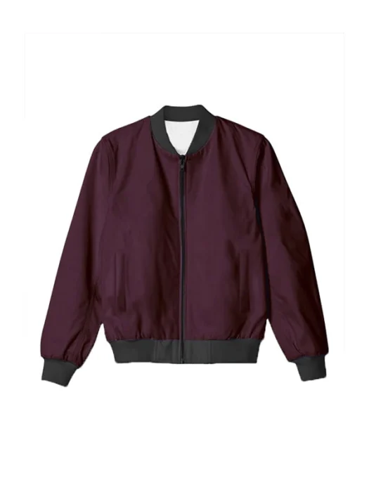 Men & Women Brown Maroon Bomber Jacket