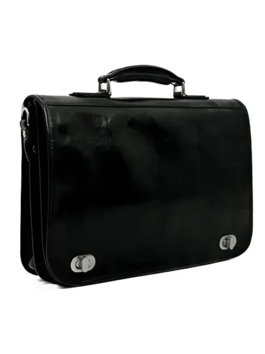 Men’s Black Leather Briefcase