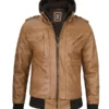 Men's Camel Brown Leather Jacket