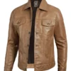 Men's Camel Brown Trucker Jacket