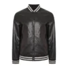 Mens Leather Bomber Jacket