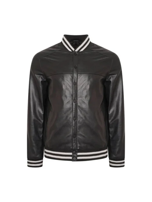 Mens Leather Bomber Jacket