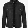 Men's Suede Trucker Jacket