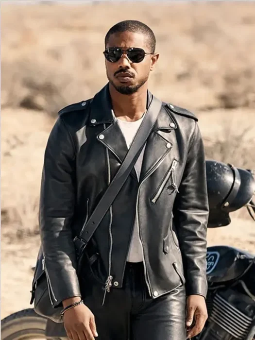 Michael B. Jordan Black Leather Jacket