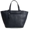 Midnight Blue Tess Leather Small Tote Bag