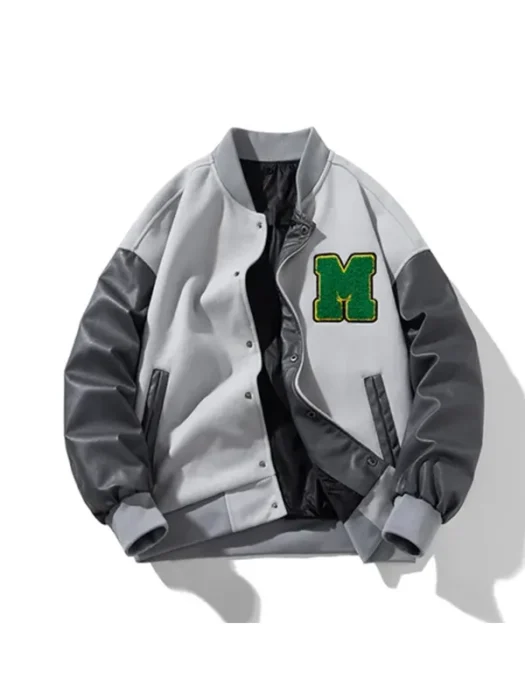 Midnight Gray Varsity Jacket