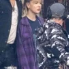 Millie Bobby Brown The Electric State 2024 Purple Jacket