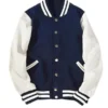 Navy Blue Varsity Bomber Jacket