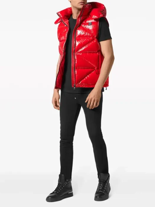 Philipp Plein Hexagon logo-plaque padded gilet