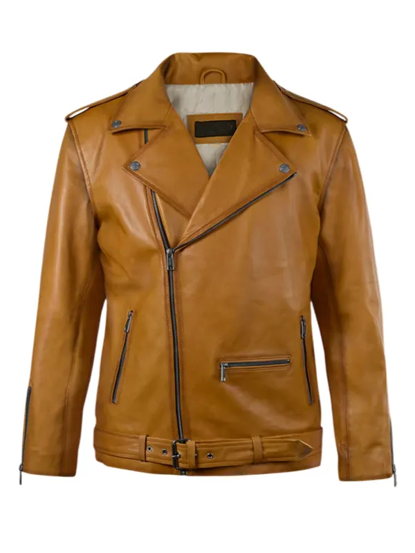 Rutland Caramel Brown Riding Leather Jacket