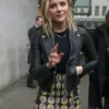 STYLISH CHLOE GRACE MORETZ Black LEATHER JACKET