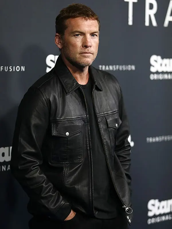 Sam Worthington Black Leather Jacket