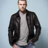 Sam Worthington Soft Black Leather Jacket