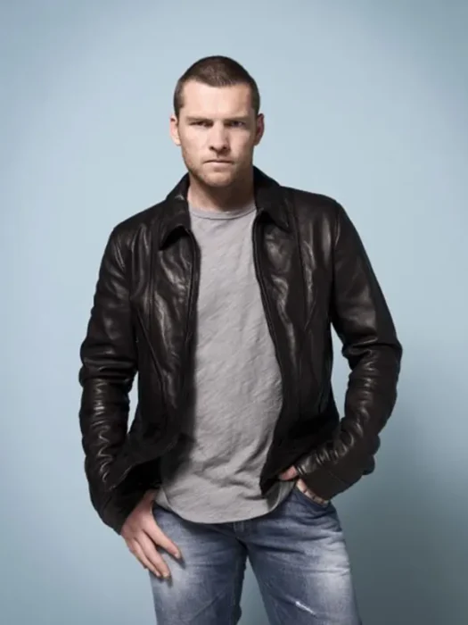 Sam Worthington Soft Black Leather Jacket