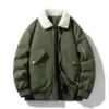 Sherpa Collar Green Bomber Jacket