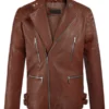 Shotgun Tan Moto Leather Jacket