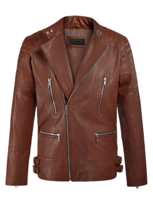 Shotgun Tan Moto Leather Jacket