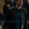 Stark Sands Minority Report Black Leather Jacket