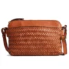 Tan Mira Leather Crossbody Bag